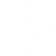 simple icon of two hands intertwined to represent support